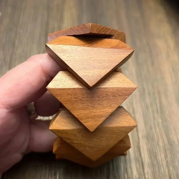 Jewelry - Vintage 1 3/4” Stretch Wooden‎ Bracelet